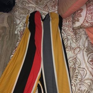 Strapless Multi Color Romper